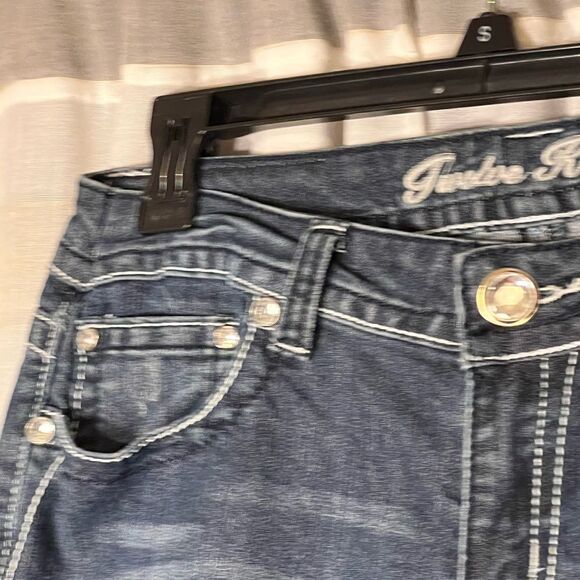 Twelve K denim jeans rhinestone low rise bootcut size 11 - Picture 3 of 8